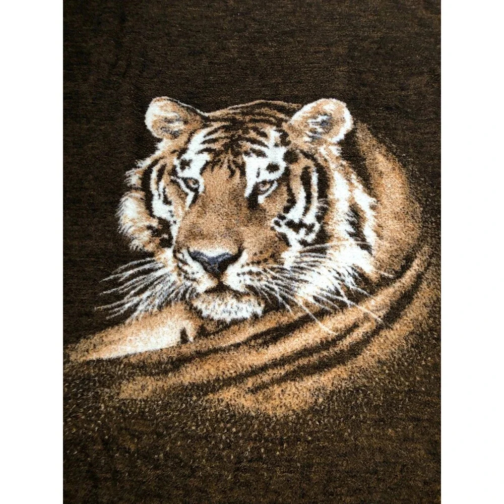Biederlack Tiger Head Throw Blanket Reversible 58x75
